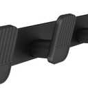 Coat Rack Wall Mount Coat Hooks - Black Hook Rack with 4 Hooks Aluminum Wall Rack Hooks for Hanging Coat Hat Bag Towel Hanger Rustproof Coat Holder (Square 4 Hooks 1 Pack)