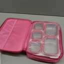 DaCool Stainless Steel Lunch Box Bento for Kids Adults Leakproof BPA-Free Metal Lunch Containers Tray 5-Compartment with Fork for Girls Food Snack Containers for School Outdoors, Pink
