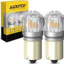 AUXITO 1156 LED Bulb Amber Yellow, Turn Signal Light 7506 P21W BA15S Super Bright for Rear Front Blinker Side Marker Parking Light Combos, Pack of 2
