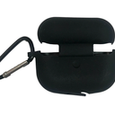  Apple Air Pod PRO Silicone Case Protective Cover, Carabiner Clip - Black