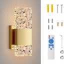 camuucci Battery Operated Wall Sconce Rechargeable Battery Powered 12000mAh Wall Light Indoor Not Hardwired Wall Lamp Fixtures for Bedroom Living Room 2Pack