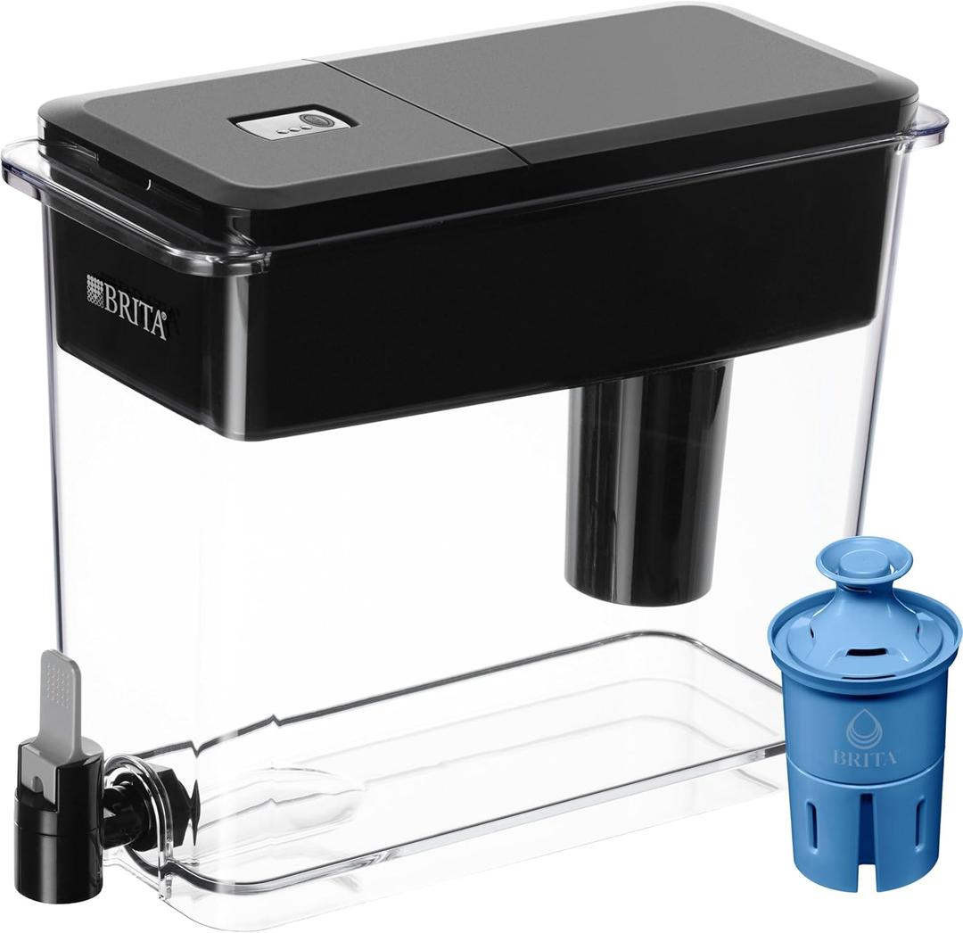 Brita UltraMax Elite Large Water Dispenser, BPA-Free, Replaces 1,800 Plastic Water Bottles a Year, Lasts Six Months or 120 Gallons, Includes 1 Filter, Kitchen Accessories, Large - 27-Cup