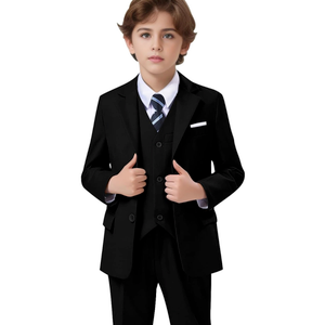 Boys' Formal Suit Set Adjustable Waist Suits for Toddler Boy Wedding School Dress Clothes 4T