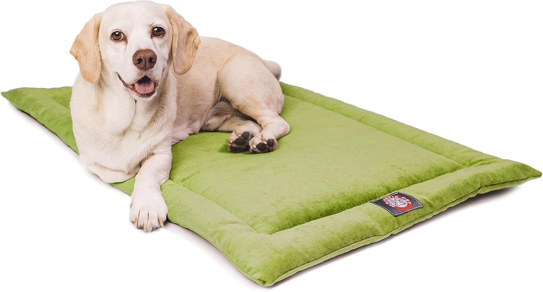 Majestic Pet Dog Crate Mat - Machine Washable Soft Plush Pet Bed Pad for Crates & Kennels | USA Crafted | 42"x26" Villa Apple