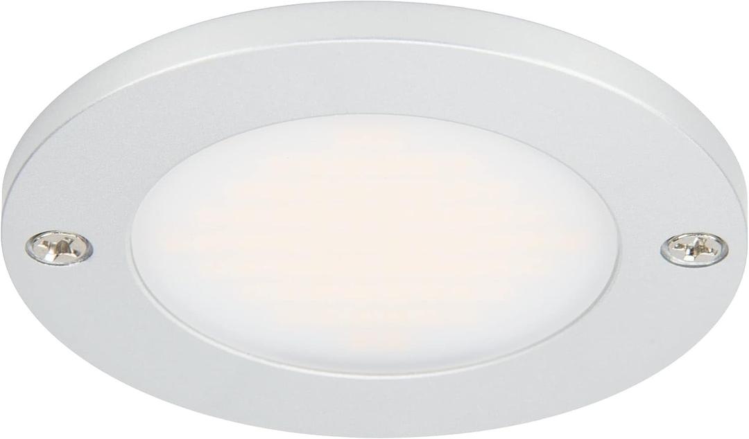 Armacost Lighting Disc Low Profile Under Cabinet LED Puck Light, Matte Silver 2700K 212415