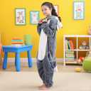 WAFUNNE Animal Onesie Costume for Kids Child Boys Girls Womens Mens Cosplay Halloween Dog Husky (120(for height=3'6"-3'10"))