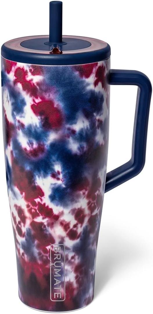 BrMate Era 40 oz Tumbler with Handle and Straw | 100% Leakproof Insulated Water Bottle Tumbler with Lid and Straw | Made of Stainless Steel | Cup Holder Friendly | 40oz (Star Burst)