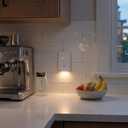 AMERELLE Universal LumiCover Wallplate with Built-In Night Light, Standard Duplex, White - Easy DIY Installation, Convenient Low-Profile Design