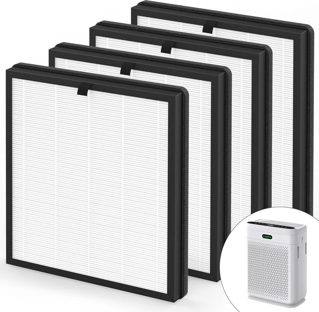 4 Pack F1 Replacement Filter Compatible with AMEIFU F1 Purifier, H13 True HEPA and Activated Carbon Filter, Replace Part #F1F