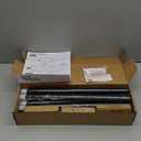 KAMANINA Black Curtain Rod 32 to 144 Inch (2.6-12 Feet), 1 Inch Heavy Duty Curtain Rods for Windows, Modern Adjustable Drapery Rods with End Cap (32"-144")