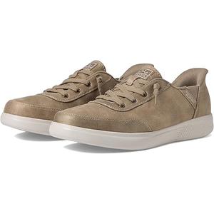 Skechers Women's Hands Free Slip-Ins Skip Cute - B Cute Sweet Sneaker, Taupe, 8 Wide 