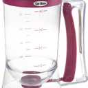 Pancake Batter Dispenser - 4-Cup Batter Dispenser with Squeeze Handle for Pancakes, Waffles, Muffins, and Crepes - Baking Tools by Chef Buddy (Purple) (large)