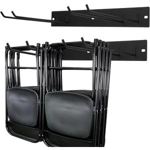 2 Pack Folding Chair Storage Rack for Chair Organization and Garage Wall Mount Storage, Garden Tool Rack Organizer