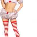 Leg Avenue Womens Deadly Darling Clown Costume with Pom Hair Ties (Small)