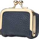 Leather Mini Jewelry Box, Portable Retro Style Coin Wallet Jewelry Box With Antique Brass Buckle,Royal Blue