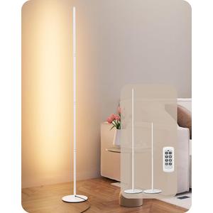 Corner LED Floor Lamp,  Corner Light with Remote,  Minimalist Floor Lamp for Bedroom, Living Room, Office, White
