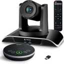 All-in-One Conference Room Video Camera System Bundle HD 1080P 60fps 3X Optical Zoom USB3.0 HDMI PTZ Camera and Bluetooth Conference Speakerphone with Microphones