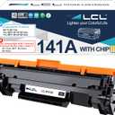LCL 141A Black Toner Cartridge with Chip Replacement for HP 141A W1410A 141X W1410X for LaserJet M110 M110w MFP M139 M139w M140 M140w Printer (1-Pack )