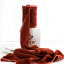 MEEDEE Rust Velvet Ribbon 3 Inch Rust Fringe Ribbons Raw Edge Silk Velvet Ribbon for Wreaths, Flower Bouquet, Photography, Dress Sash, Baby Shower, Wedding Decor (3 Yards)