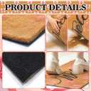 Tinideya Black Welcome Coir Doormat Outdoor Cute Welcome Floor Mats Non-Slip Entrance Door Rugs for Front Door Porch Party Outdoor Entryway Decor, 17 x 30 Inch