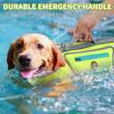 Dog Swimming Vest with D-Ring, Lightweight Dog Life Vests for Boating, Reflective Pet Lifejackets Swimsuit Neoprene Dogs Life Jacket with Rescue Handle for Small Medium Dogs (Green, S)