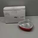 Hushee 36 Pcs 27oz Valentines Heart Shaped Aluminum Foil Cake Pan with Lids 7.4" Red Large Disposable Valentines Food Baking Pan Packing Tins Takeaway Containers for Valentine's Day Party Supplies