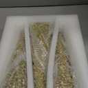 Flutesan 3 Pcs Gold Christmas Tree Figurines with Lights 11" /9" Tabletop Glittered Resin Village Pine Figurine Light Up Battery Operated Centerpieces Winter Holiday Decor for Table Mantel Home