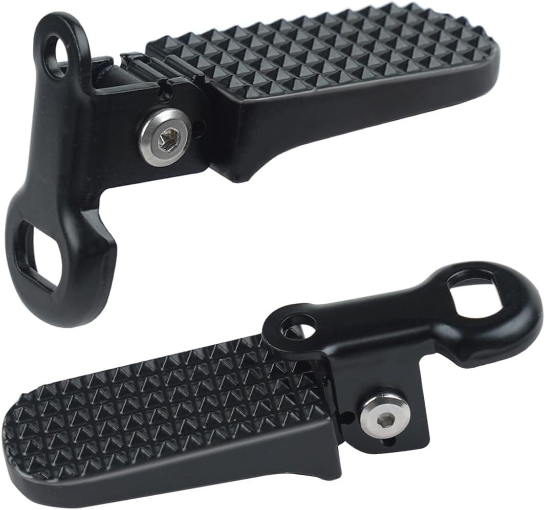 1 Pair Bike Rear Pedals,Aluminium Alloy Bike Pegs, Mini Folding Bicycle Foot Pegs,Rear Seat Footrest Pedals for Mountain Bike E-Bike