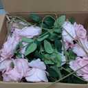 50 PCS Roses Artificial Flowers, Fake Roses with Stem Realistic Blush Silk Rose for DIY Wedding Bouquets Table Centerpieces Arrangements Baby Shower Birthday Home Decor Valentines Day Gift for Her