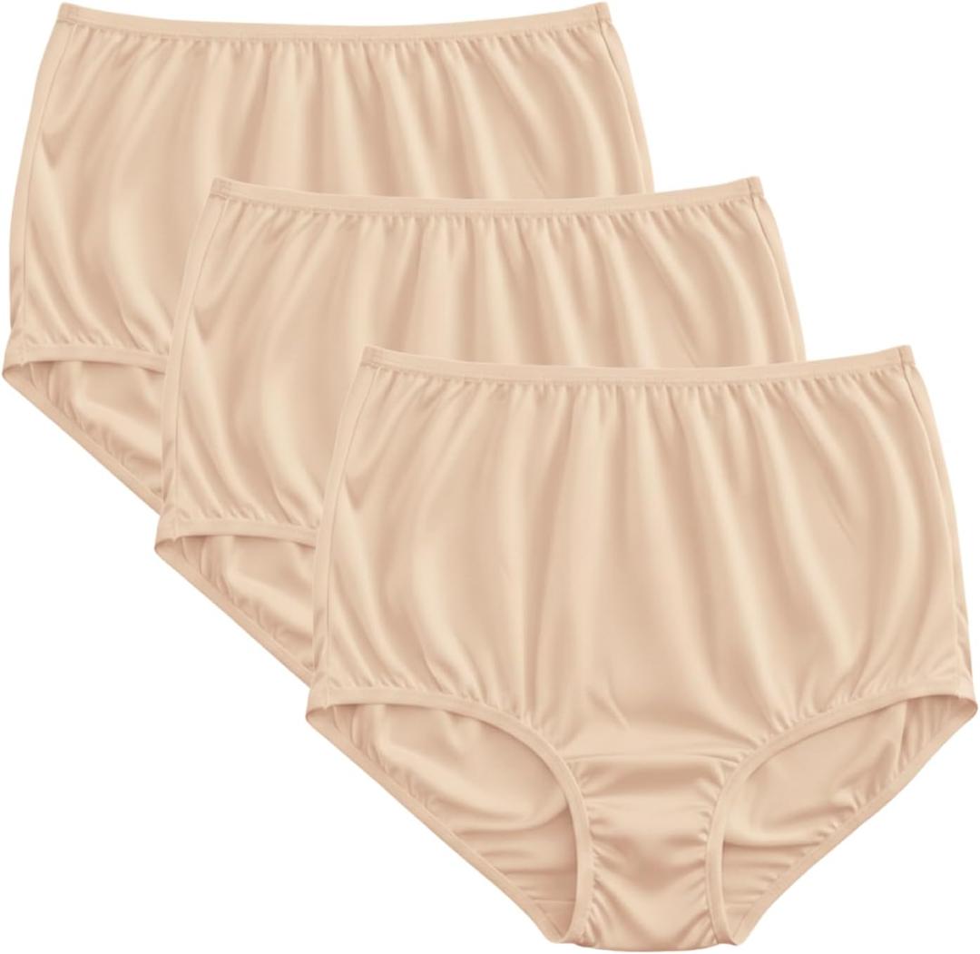 Vanity Fair womens Perfectly Yours Ravissant Tailored Nylon Brief Panty 15712 (10, Fawn Multi)