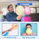 Voircoloria Balloon Pump Electric, Portable Automatic Dual Nozzle Inflator 110V 600W with Tying Tools for Birthday Gender Reveal Baby Shower Balloons Party Decorations