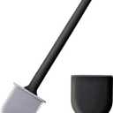 Silicone Toilet Brush,Toilet Bowl Brush,Toilet Brush and Holder Set,Rv Toilet Cleaner Brush Wall Mounted for BathroomRV Travel Trailers and Campers