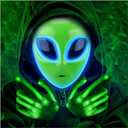 Tanganan LED Alien Mask for Adult Kids,Halloween LED Light up Mask 3 Modes Lighted Face Mask for Festival Cosplay Costume (1Pc+Gloves)