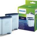Philips AquaClean Original Calc and Water Filter, No Descaling up to 5,000 cups, Reduces Formation of Limescale, 2 AquaClean Filters, (CA6903/22)