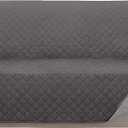 ISSUNTEX Double Protection 100% Waterproof Sofa Covers for Living Room, Reversible Couch Covers for 3 Cushion Couch Sofa, Furniture Protector Sofa Cover for Pets (X Large, Gray/Light Gray)