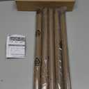 Wood Curtain Rods for Windows 48 to 84 Inch, 1 Inch Heavy Duty Curtain Rods with Imitation Wood Grain Finials, Boho Adjustable Drapery Rod, Decorative Farmhouse Rustic Single Window Curtains Rod