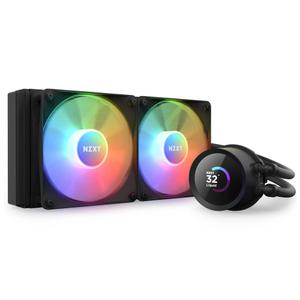 NZXT Kraken 240 RGB - 240mm AIO CPU Liquid Cooler - Customizable 1.54" Square LCD Display for Images, Performance Metrics - High-Performance Pump - 2 x F120 RGB Core Fans - Black (240mm Radiator)