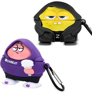 [2Pack] Cute Case for AirPods 3rd Generation Case, Cute Cartoon Character Case, Funny Kawaii 3D Cartoon Characters Soft Silicone AirPod 3rd Case Cover for Men Women