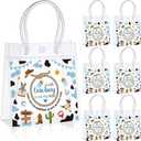 Sweetude 24 Pcs a Little Cowboy Is on the Way Baby Shower Party Favors Bags Transparent PVC Cowboy Gift Goodie Snacks Treat Candy Favors Bags for Boy Western Birthday Party Supplies