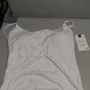 PINKMSTYLE Women's Basic Double Lined Scoop Neck Tank Tops Adjustable Cami Tank Summer Sleeveless Tops (White, Medium)