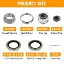 2 Sets Trailer Wheel Bearing Kits L44649 L44610 for 2000-2200 lb Axles