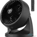 Vornado 753 OSC Whole Room Air Circulator Fan with Oscillation, Included Remote, Auto Mode, Aromatherapy with Included Scent Pads, 3 Speeds, Easy-Clean Removable Grille, Powerful Airflow, Black