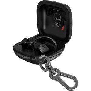 Silicone Case Cover Compatible with Powerbeats Pro, Full Protective Shockproof Anti-Slip Silicone Case for Beats Powerbeats Pro Case (Black Edge-Black)