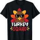 Turkey Squad Run Trot Family Thanksgiving Shirts Kids Adult T-Shirt (No Size)