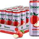 Bloom Nutrition Sparkling Energy Drink - Natural Caffeine, Zero Sugar, 180mg Caffeine - Antioxidant-Rich with Green Coffee Bean, Green Tea Extract, Prebiotics - Crisp Apple - 12oz 12 Pack, Expiry: 05/01/27