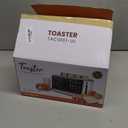 4 Slice Toaster Wide Slot Dual Digital TouchScreen & Independent Control Panel | Single-Slice Modes/Reheat/Defrost | 1800W Stainless Steel Toaster for Bagels & Artisan Bread