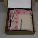 DEVPNR Mahjong Mat for Table with Rules, Noise-Reducing 32.6"x32.6" Mahjong Table Cover, Non-Slip Table Cloth for American Mahjong, Poker, Card, Board & Tile Games, Easy Storage with Travel Bag (Pink)