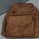 Backpack Purse for Women PU Leather Backpack Ladies Fashion Handbag Designer Shoulder Bag Small Travel Bag Brown, Size 14"L x 5"W x 13"H