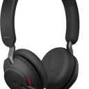 Jabra Evolve2 40 UC Wired Headphones, USB-A, Stereo, Black Telework Headset, Enhanced Comfort, Passive Noise Cancelling, UC Optimized