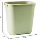 Rubbermaid Commercial Products Receptacle Wastebasket, 3.25-Gallon/12-Quart, Beige, Plastic, Garbage Can for Home/Office, Fits Under Desk/Sink/Cabinet (Pack of 4_
